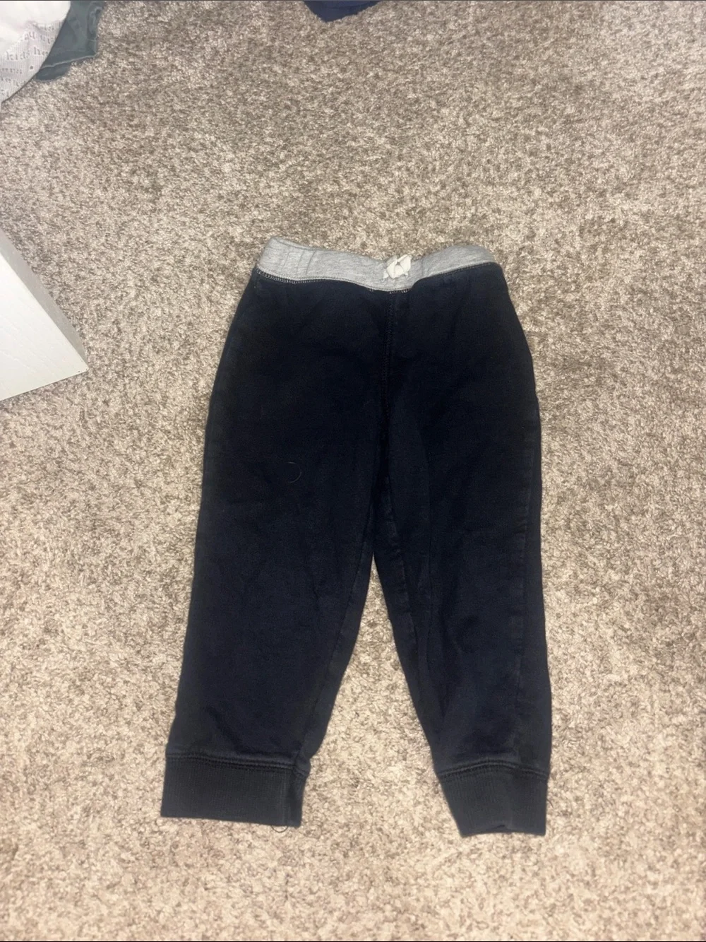 Carter's Black Jogger Sweatpants with Gray Waistband